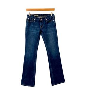 Adriano Goldschmied The Angelina Petite Boot-Cut Blue Denim Flare Jeans Size 25R